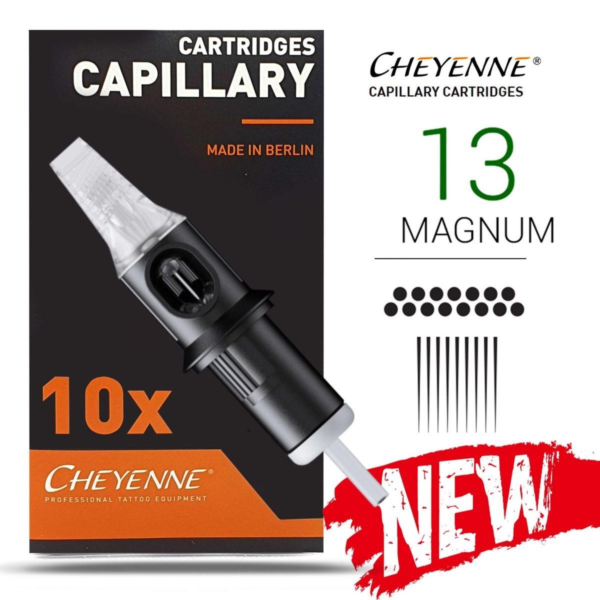 13M – AGUJAS DE TATUAJES MAGNUM CAPILLARY CARTUCHOS CHEYENNE 10uds.