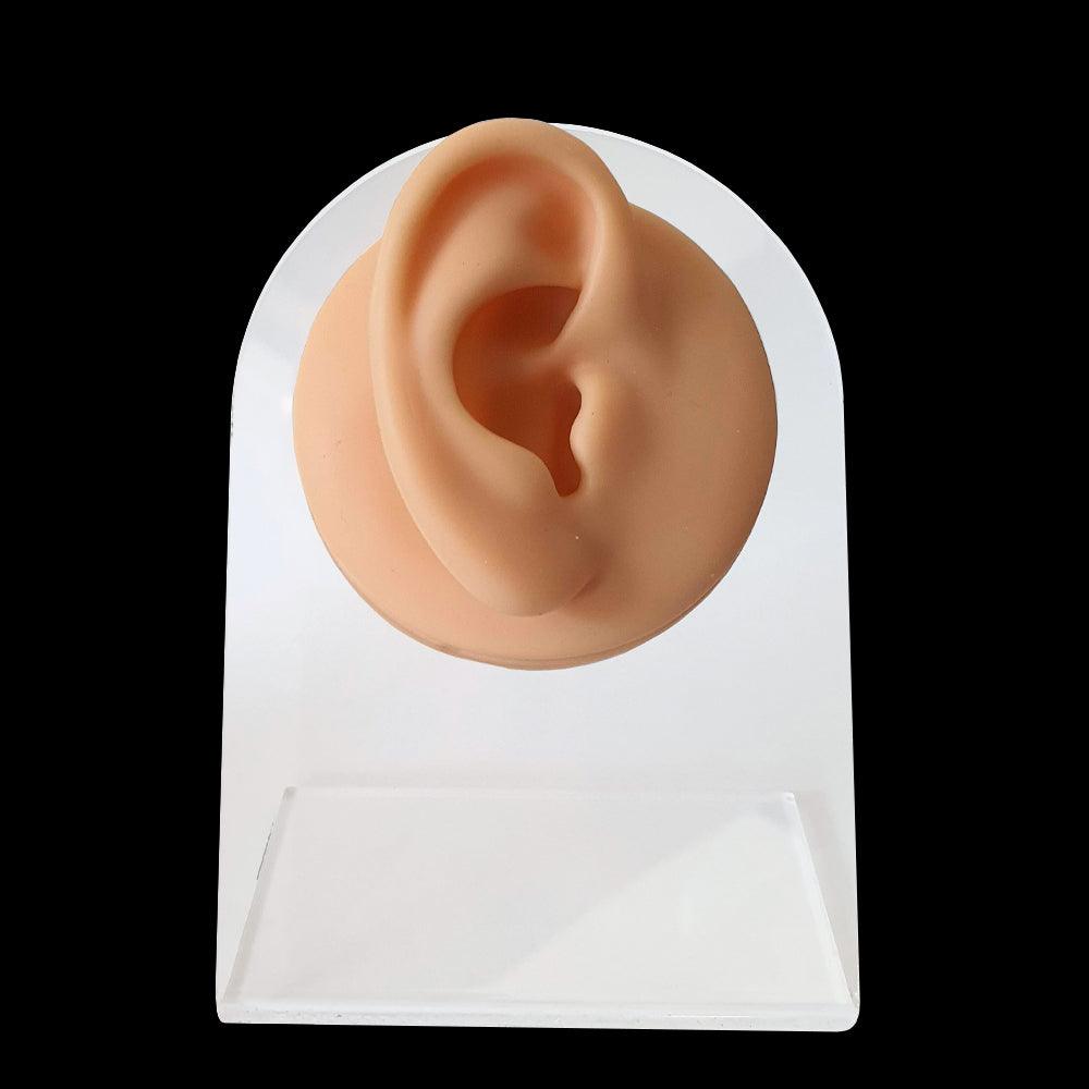 Oreja de silicona para piercings