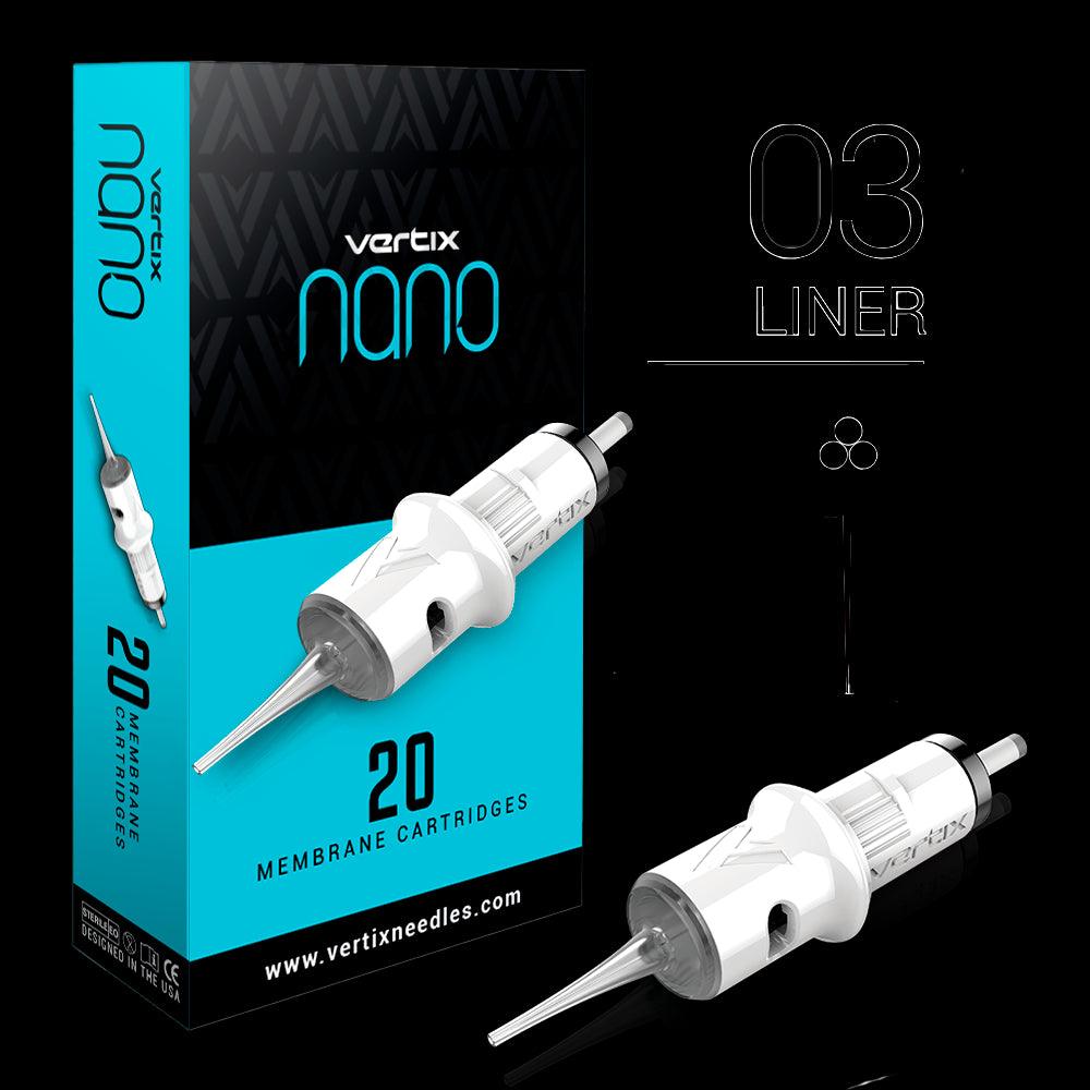 Vertix Nano 3 Liner – 0,25 mm Agujas de cartuchos (5unidades)