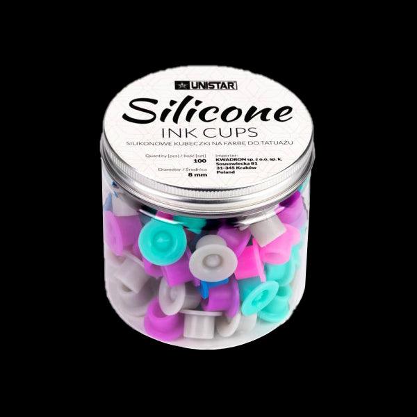 CAPS DE SILICONA 8MM UNISTAR SOBRE UNA BASE – 100 PIEZAS