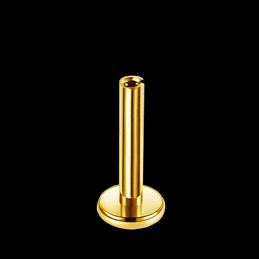 Base Labrets de titanio G23 CHAPADO EN ORO 24K