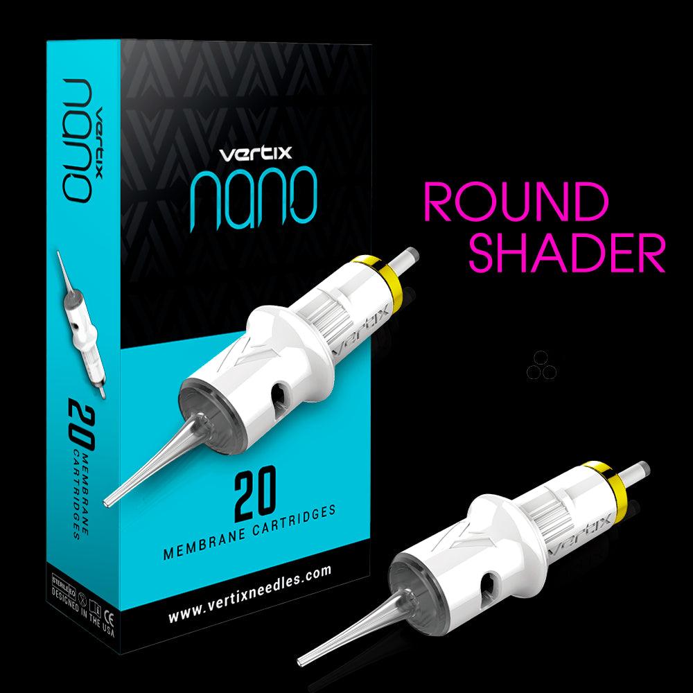 Vertix Nano 3 Round Shader – 0,25mm – Agujas de cartuchos 20 UDS