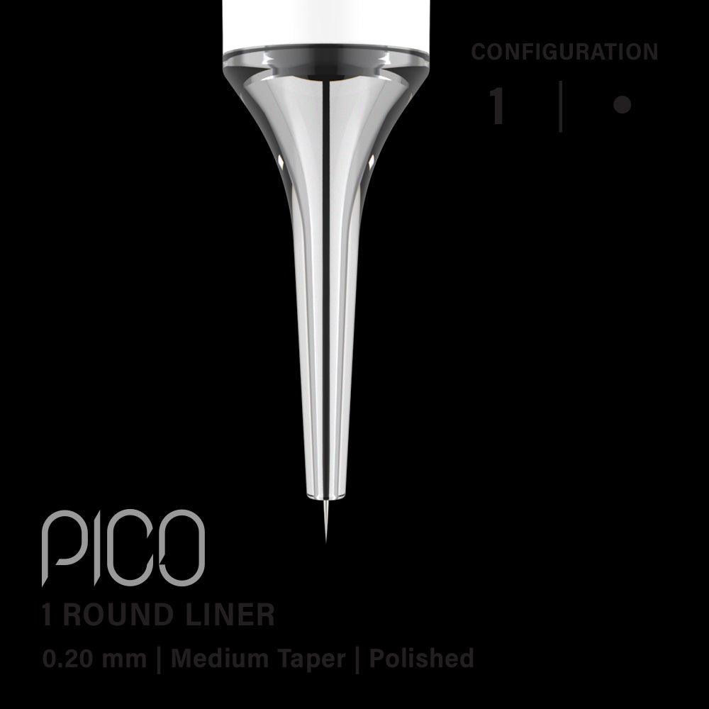 Vertix Pico Round Liner 1 / .20mm Medium Taper (paquete de 20 unidades)