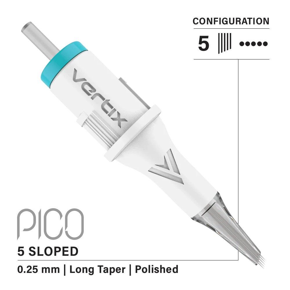 Vertix Pico Inclinados 5 / .25mm Long Taper (paquete de 20 unidades)