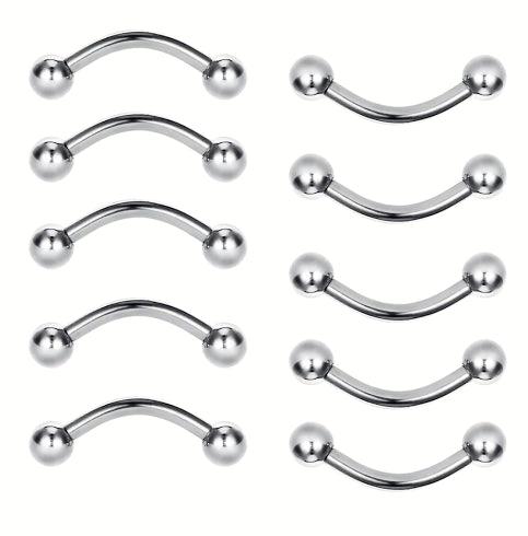 100 unidades/Lote Banana  Barbell Curvado Rosca Externa