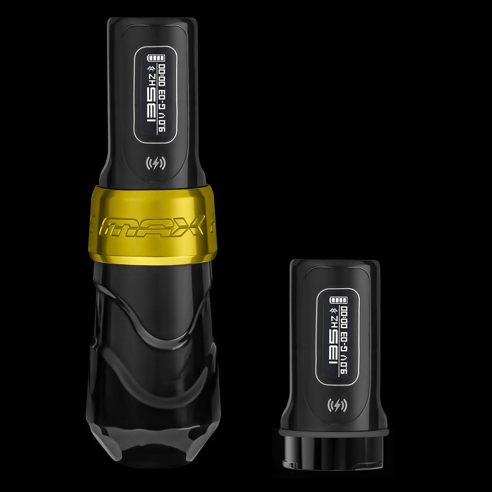 Flux Max – Máquina de tatuar con 2 x Power Bolt 2.0 – Gold Stealth