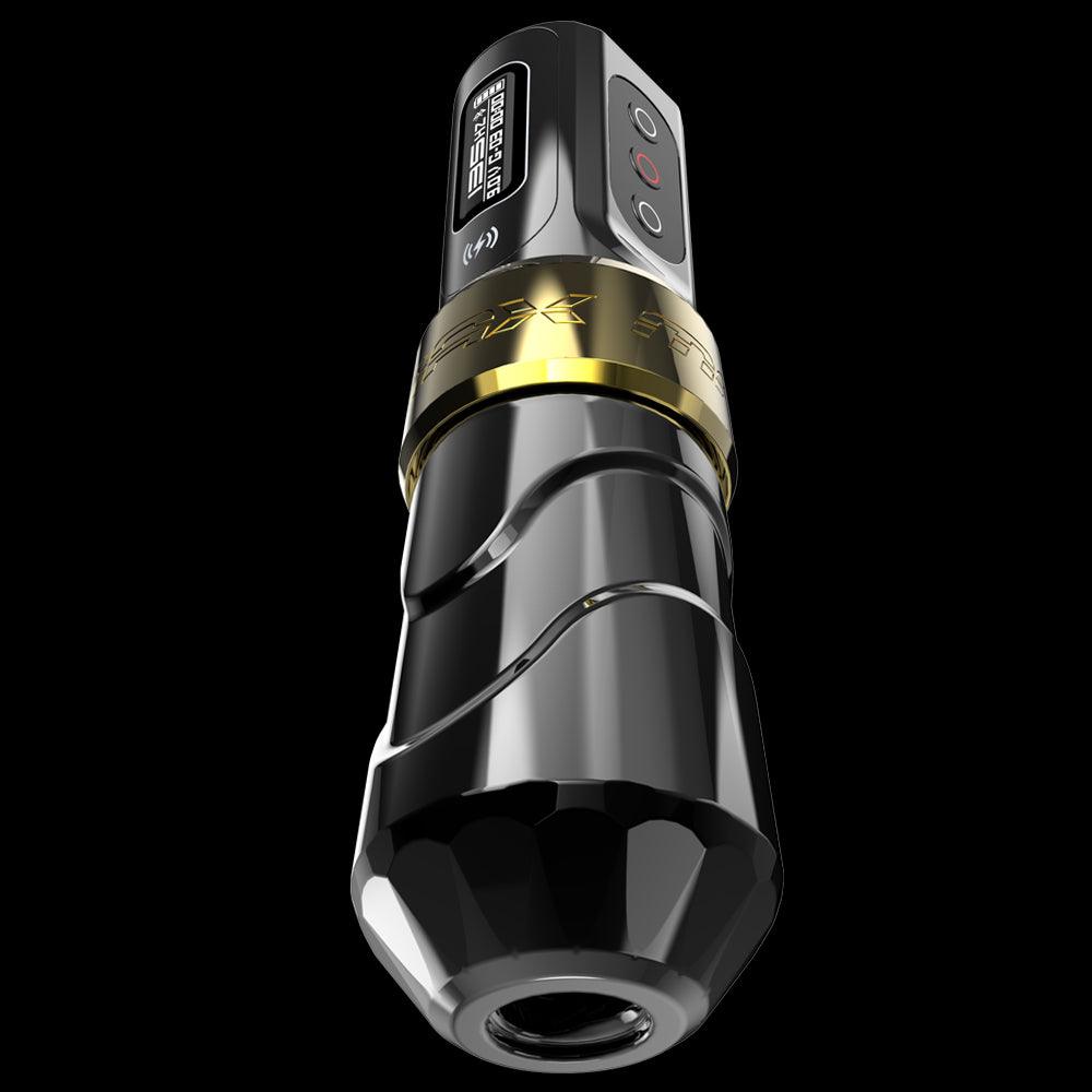 Flux Max – Máquina de tatuar con 2 x Power Bolt 2.0 – Gold Stealth