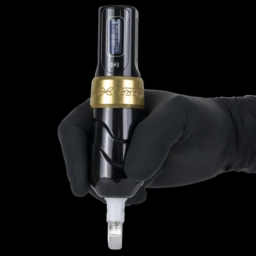 Flux Max – Máquina de tatuar con 2 x Power Bolt 2.0 – Gold Stealth