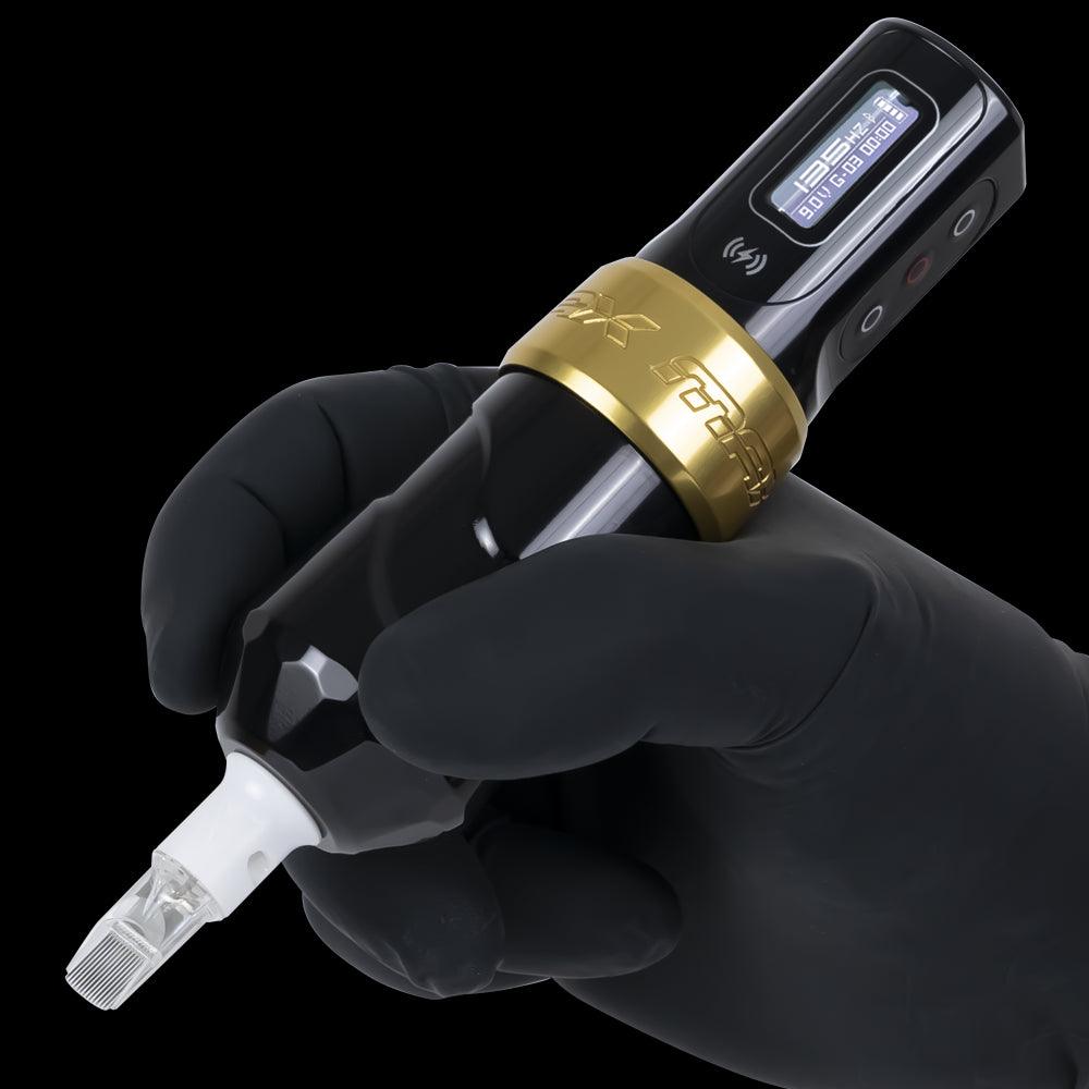 Flux Max – Máquina de tatuar con 2 x Power Bolt 2.0 – Gold Stealth