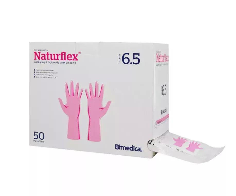 Guantes quirúrgicos de látex Naturflex estériles sin polvo