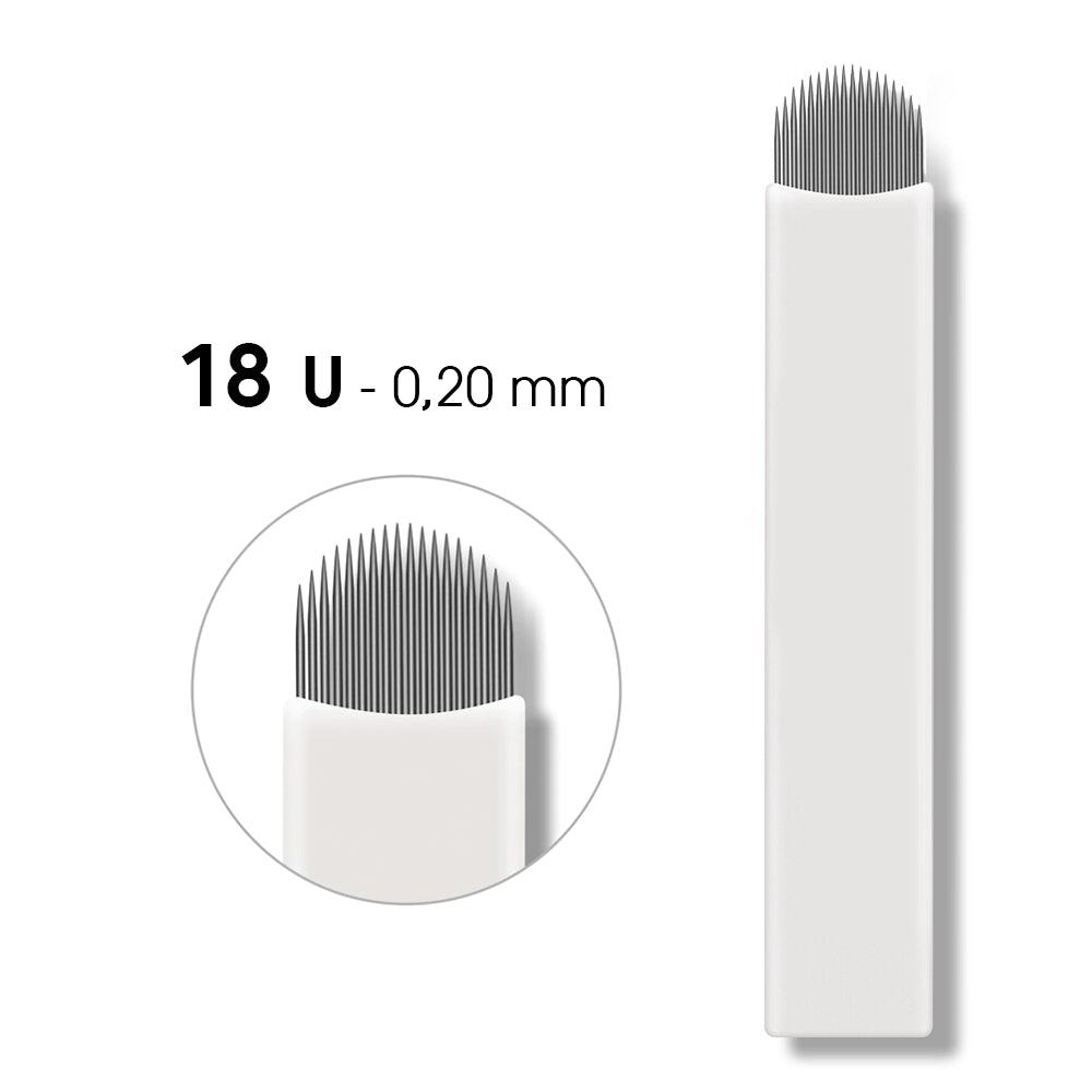 Agujas para plumas / microblading 18U-0.20mm (Round magnum)