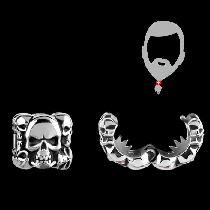 Anillo de calavera para la barba