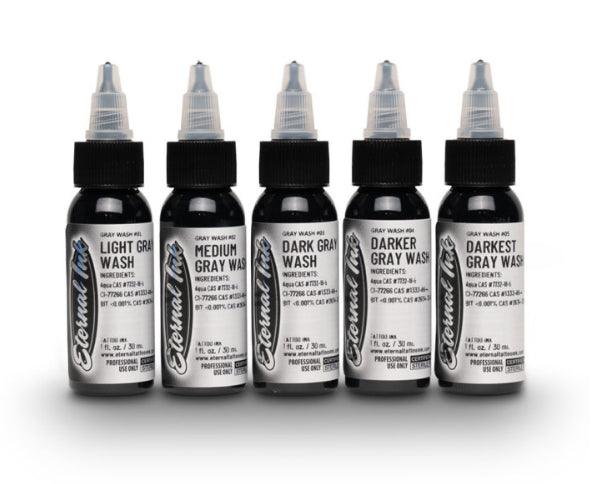 5 Range Gray Wash Set by Eternal Ink – 30ml