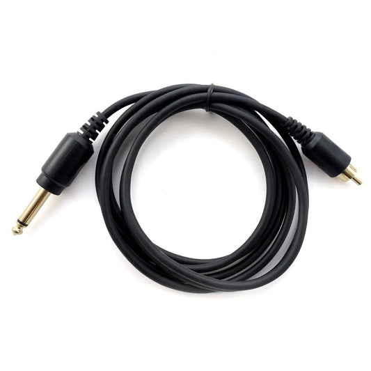 Darklab RCA Air Silicona Cable recto-Negro