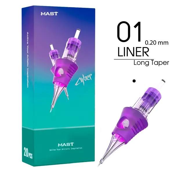 1RL Agujas de tatuajes,maquillaje permanente round liner MAST CYBER 20uds 1RL-0,20MM