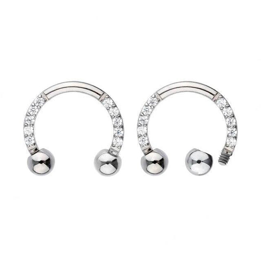 Circular Barbell de Titanio ASTM F136 con Circonitas cúbicas - Tienda Tattoo