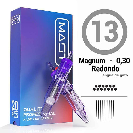 13RM Agujas de tatuajes de cartuchos MAST round magnum - Tienda Tattoo