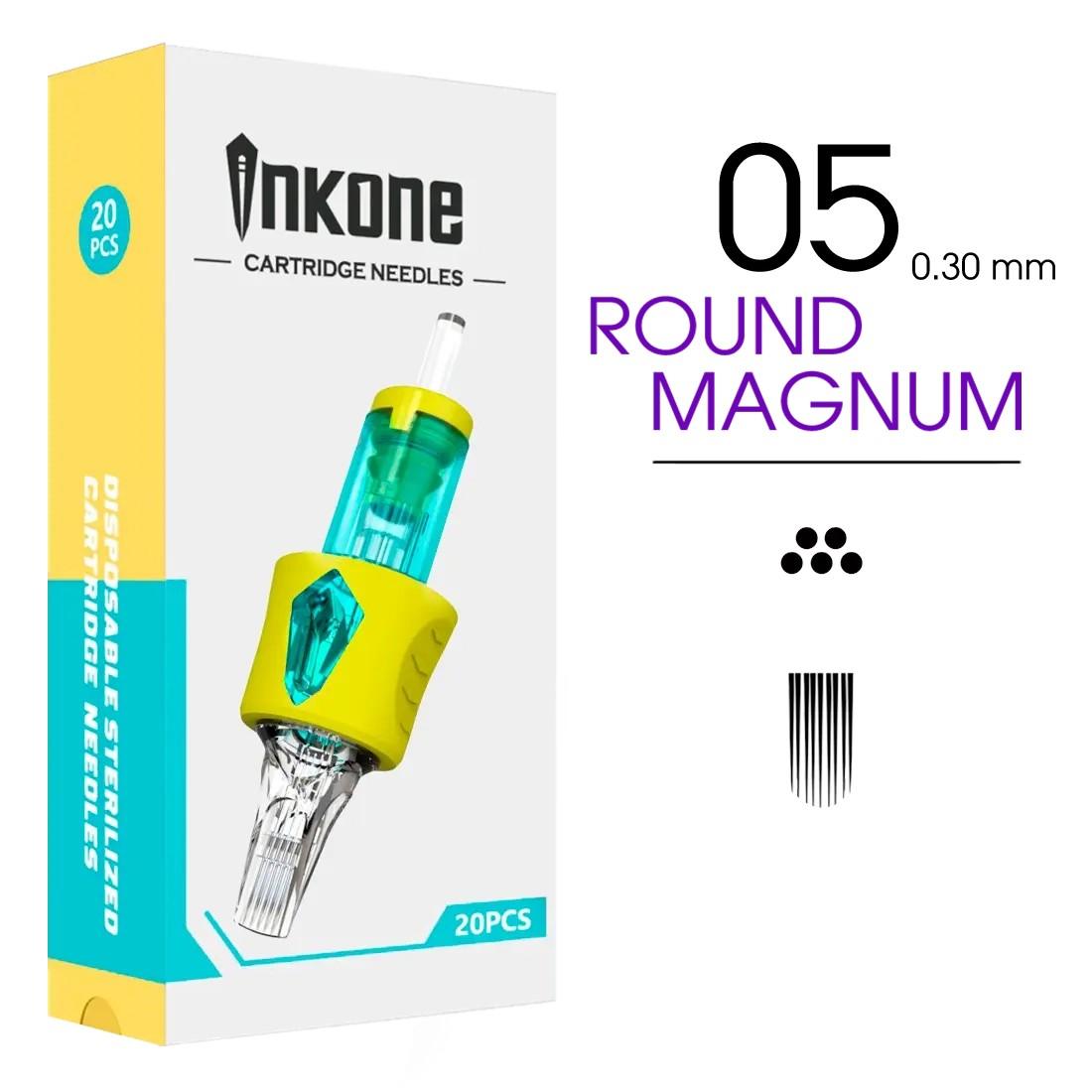 5RM Agujas de tatuajes round magnum INKONE 20uds. - Tienda Tattoo