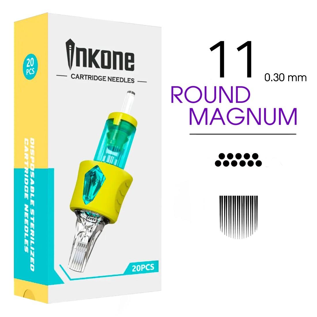 11RM Agujas de tatuajes round magnum INKONE 20uds. - Tienda Tattoo