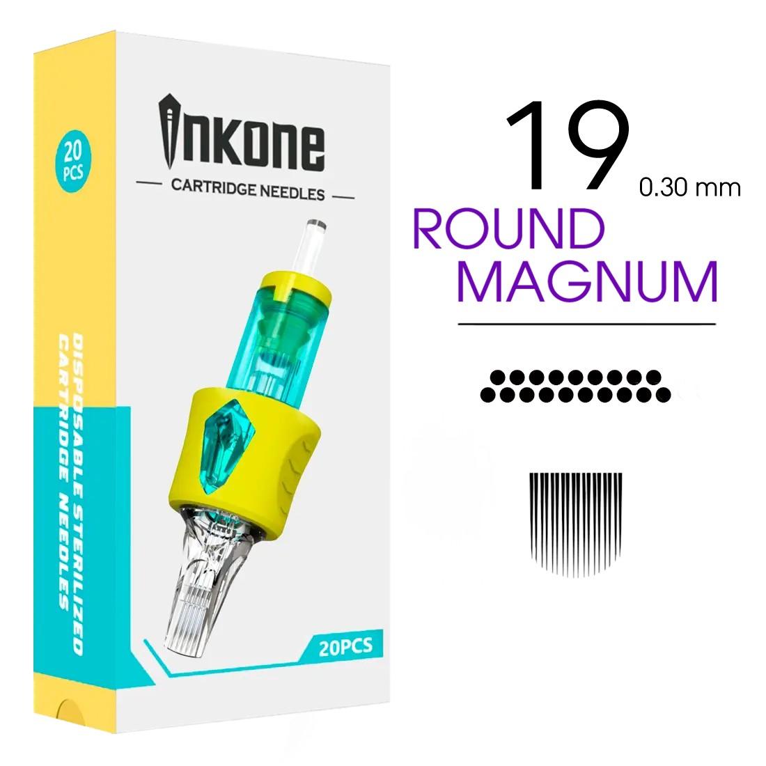 19RM Agujas de tatuajes round magnum INKONE 20uds. - Tienda Tattoo