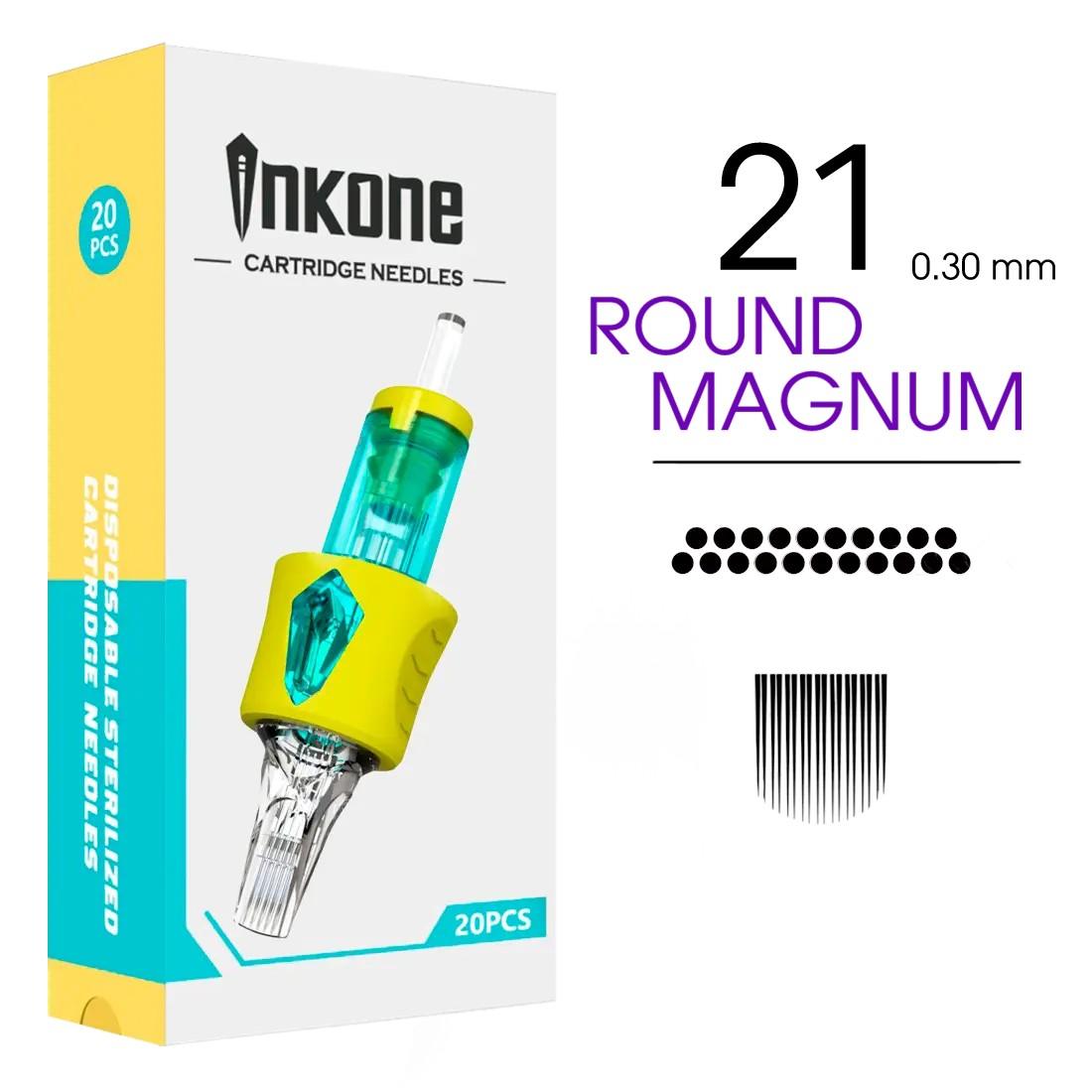 21RM Agujas de tatuajes round magnum INKONE 20uds. - Tienda Tattoo