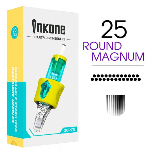 25RM Agujas de tatuajes round magnum INKONE 20uds. - Tienda Tattoo