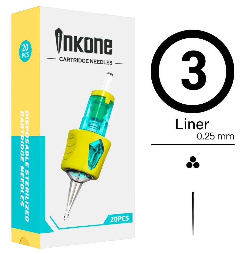 3RL/25 Agujas de tatuajes round liner INKONE 20uds. - Tienda Tattoo