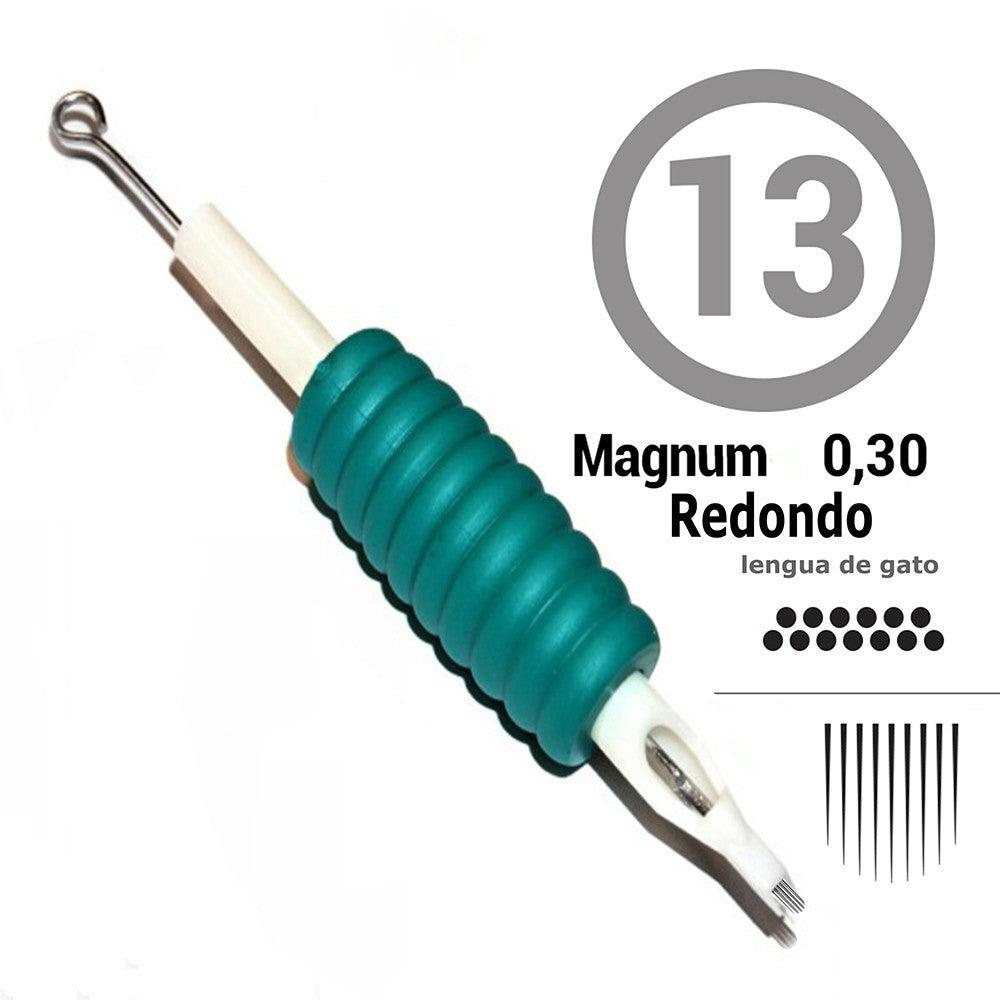 13RM TUBO DESECHABLES CON AGUJA Round Magnum EDGE