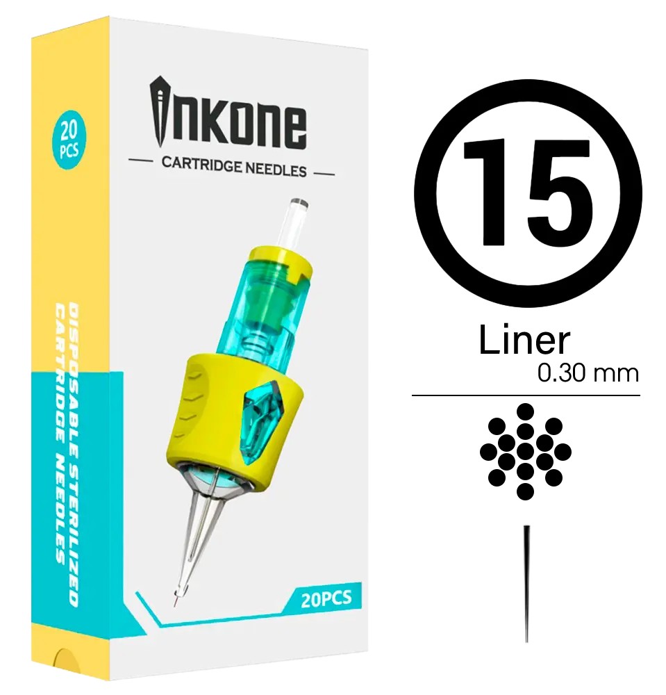 15RL/30 Agujas de tatuajes round liner INKONE 20uds. - Tienda Tattoo