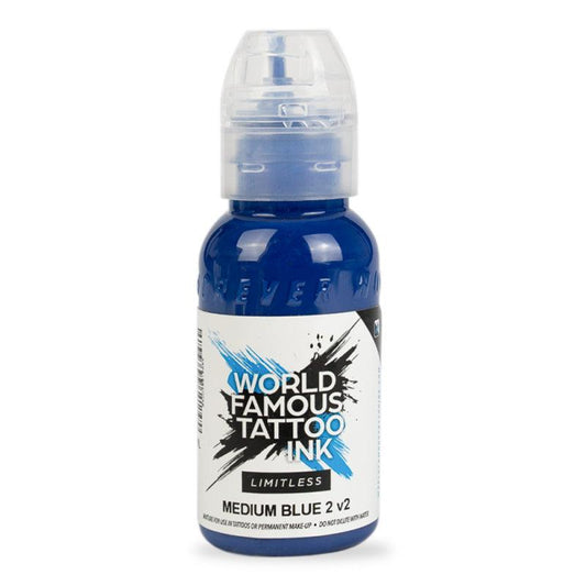 MEDIUM BLUE 2 V2 – 30ML WORLD FAMOUS LIMITLESS - Tienda Tattoo