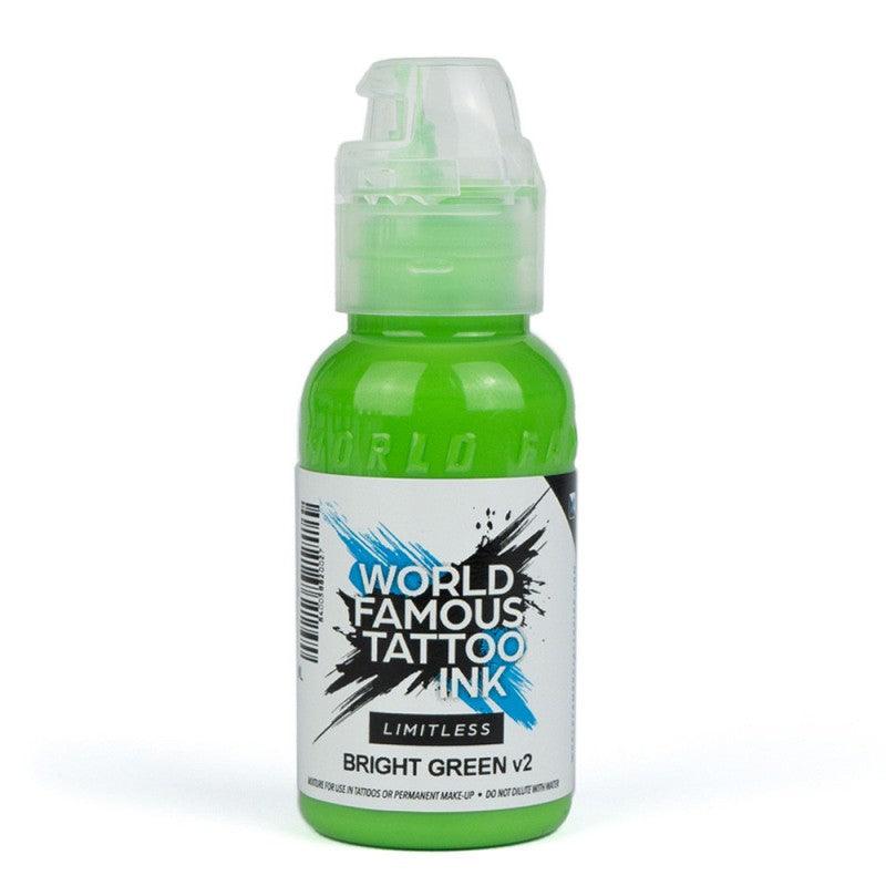 BRIGHT GREEN V2 – 30ML WORLD FAMOUS LIMITLESS - Tienda Tattoo