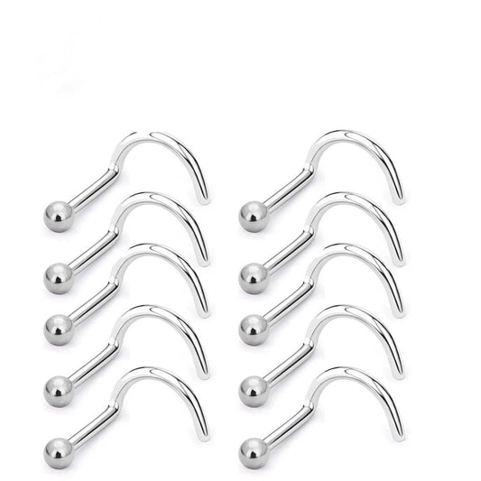 Piercing para Nariz con Bola de Acero Quirúrgico Lote de 50uds/100uds - Tienda Tattoo