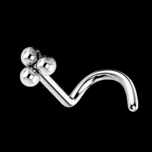 Nostril Piercings de Titan ASTM F-136 con Bolitas - Tienda Tattoo