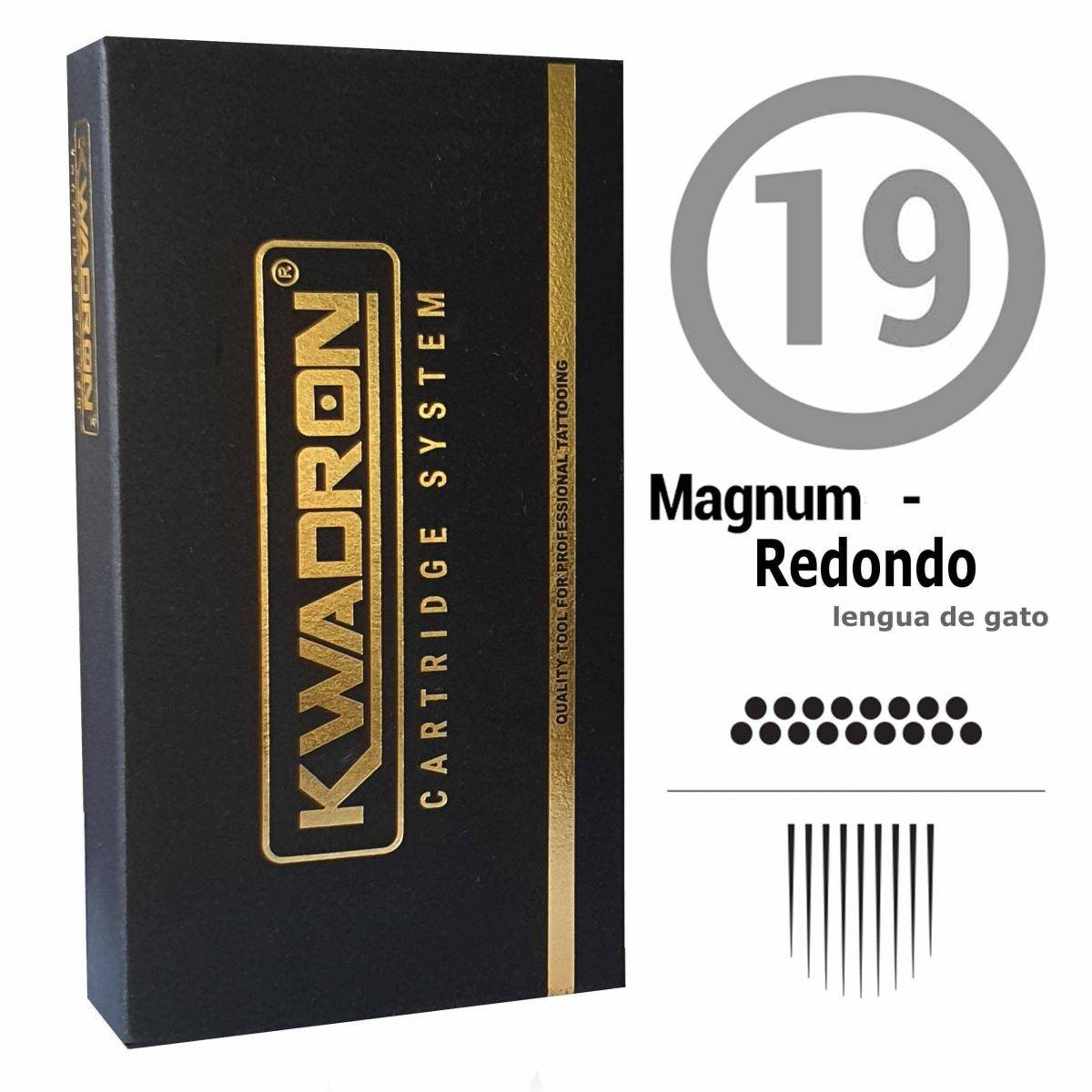 19RM-SEMLT AGUJAS KWADRON CARTUCHOS MAGNUM REDONDA  (0.30MM/0.35MM)