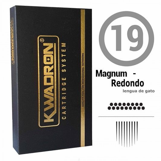 19RM-SEMLT AGUJAS KWADRON CARTUCHOS MAGNUM REDONDA  (0.30MM/0.35MM)