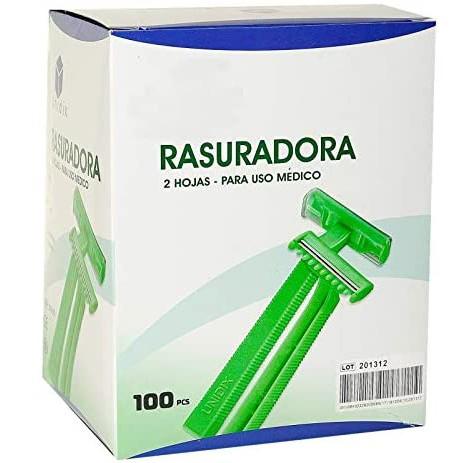 RASURADORAS DOBLE HOJA VERDES 100 uds.