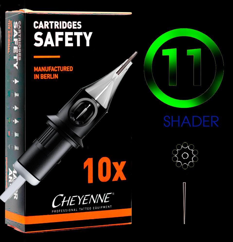 11RS AGUJAS PARA TATUAJES DE CARTUCHOS SHADER CHEYENNE