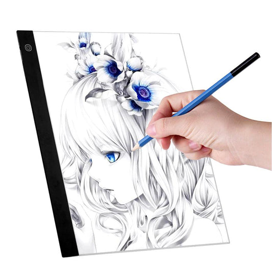 Tableta gráfica de dibujo Digital A4 portátil, tableta de luz LED