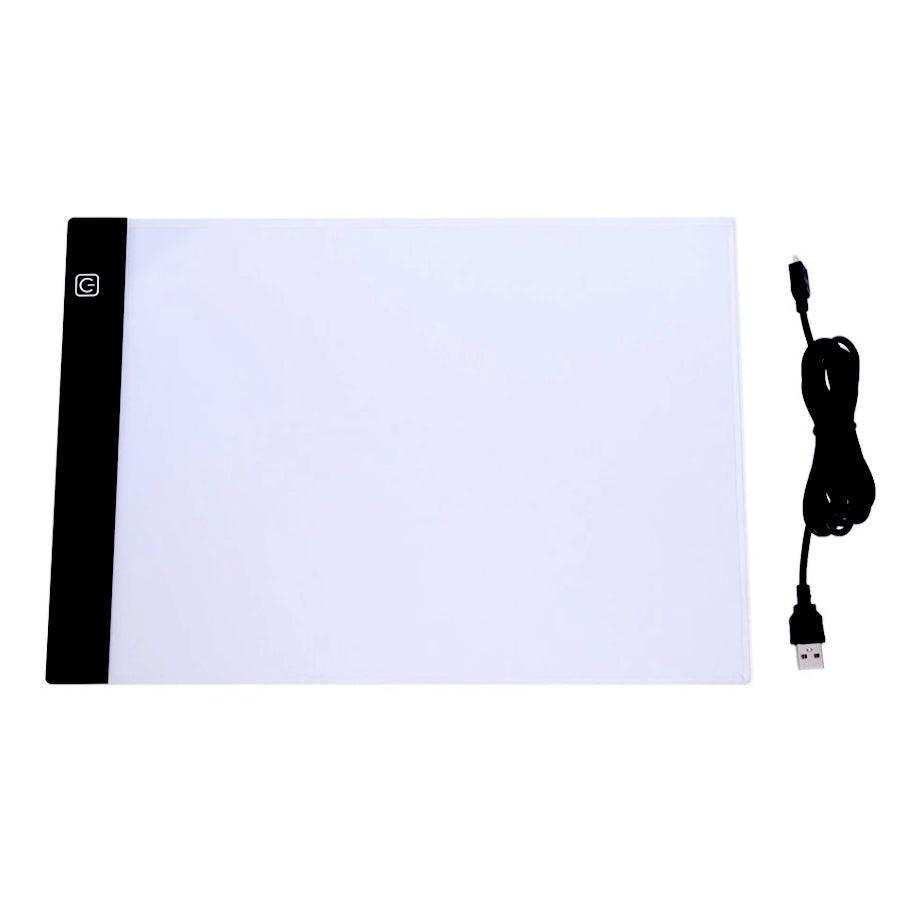 Tableta gráfica de dibujo Digital A4 portátil, tableta de luz LED