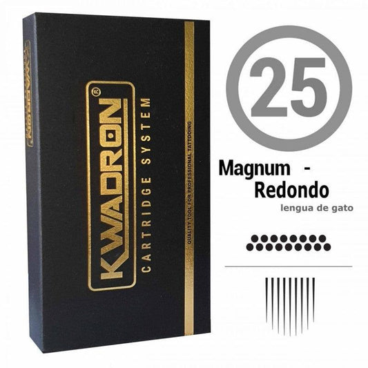 25RM KWADRON CARTUCHOS MAGNUM REDONDA -SEMLT (0.30MM/0.35MM) - Tienda Tattoo